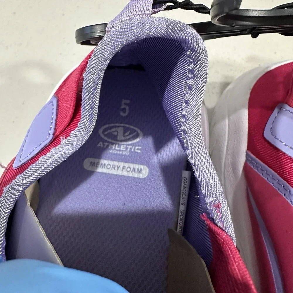 Walmart Athletic Works Toddler Girl StepIn Sneakers Pink Fade Size 5 NWT